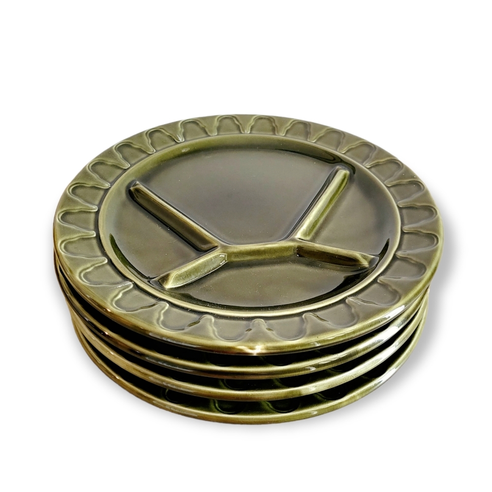 Vintage Art Deco Fondue Plates‎